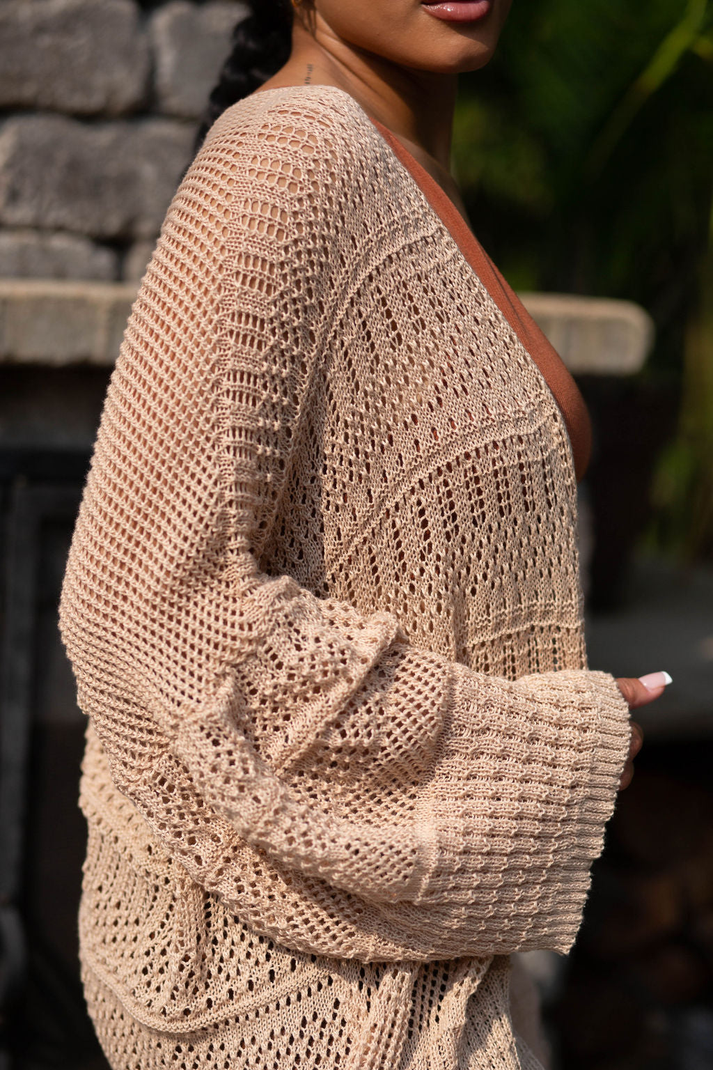 Sandy Crochet Knit Cardigan
