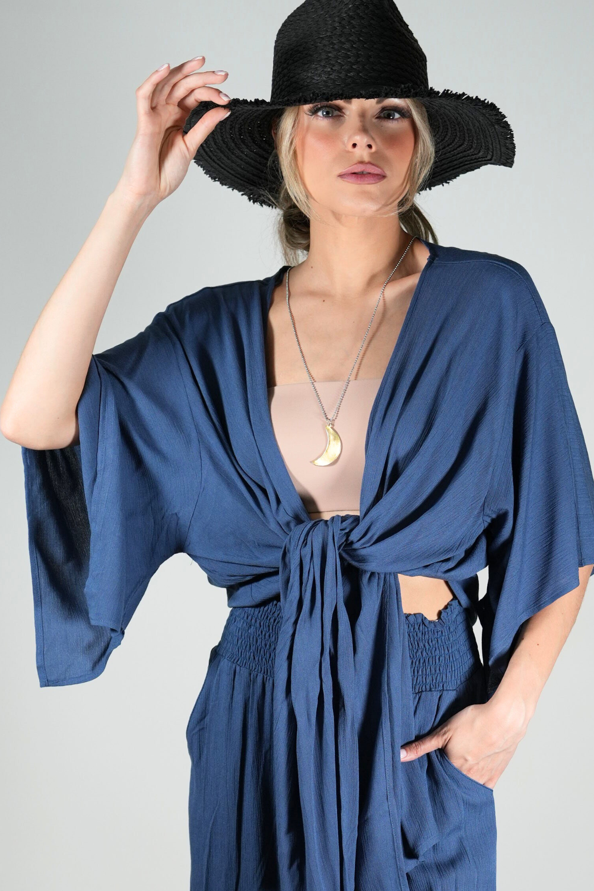 Bell Sleeve Tie Top