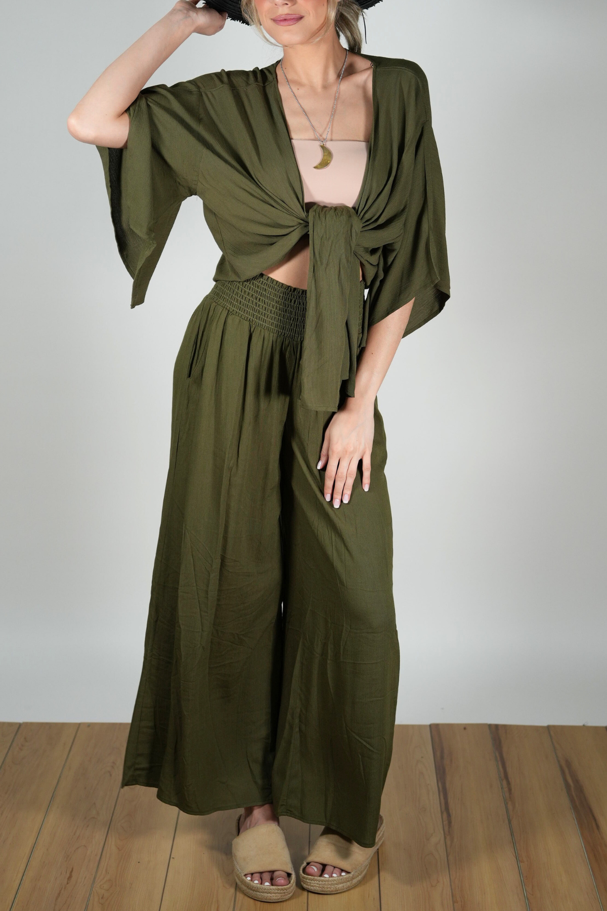 Bell Sleeve Tie Top