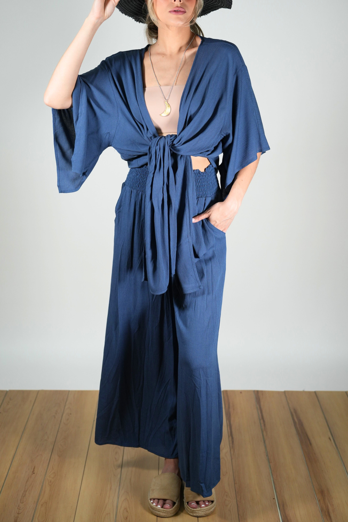 Bell Sleeve Tie Top