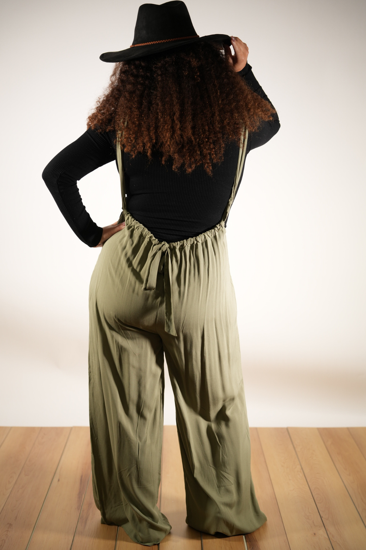 Olive Suspender Overalls
