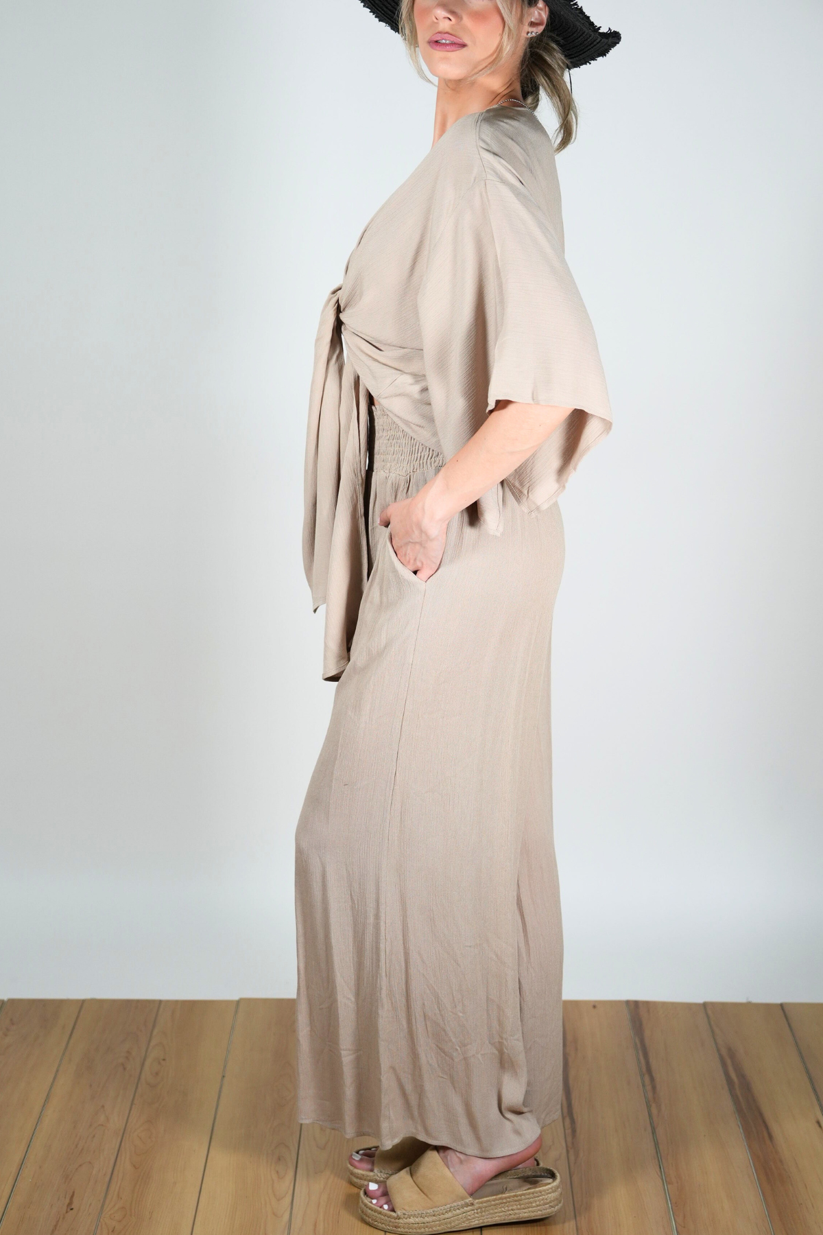 Bell Sleeve Tie Top