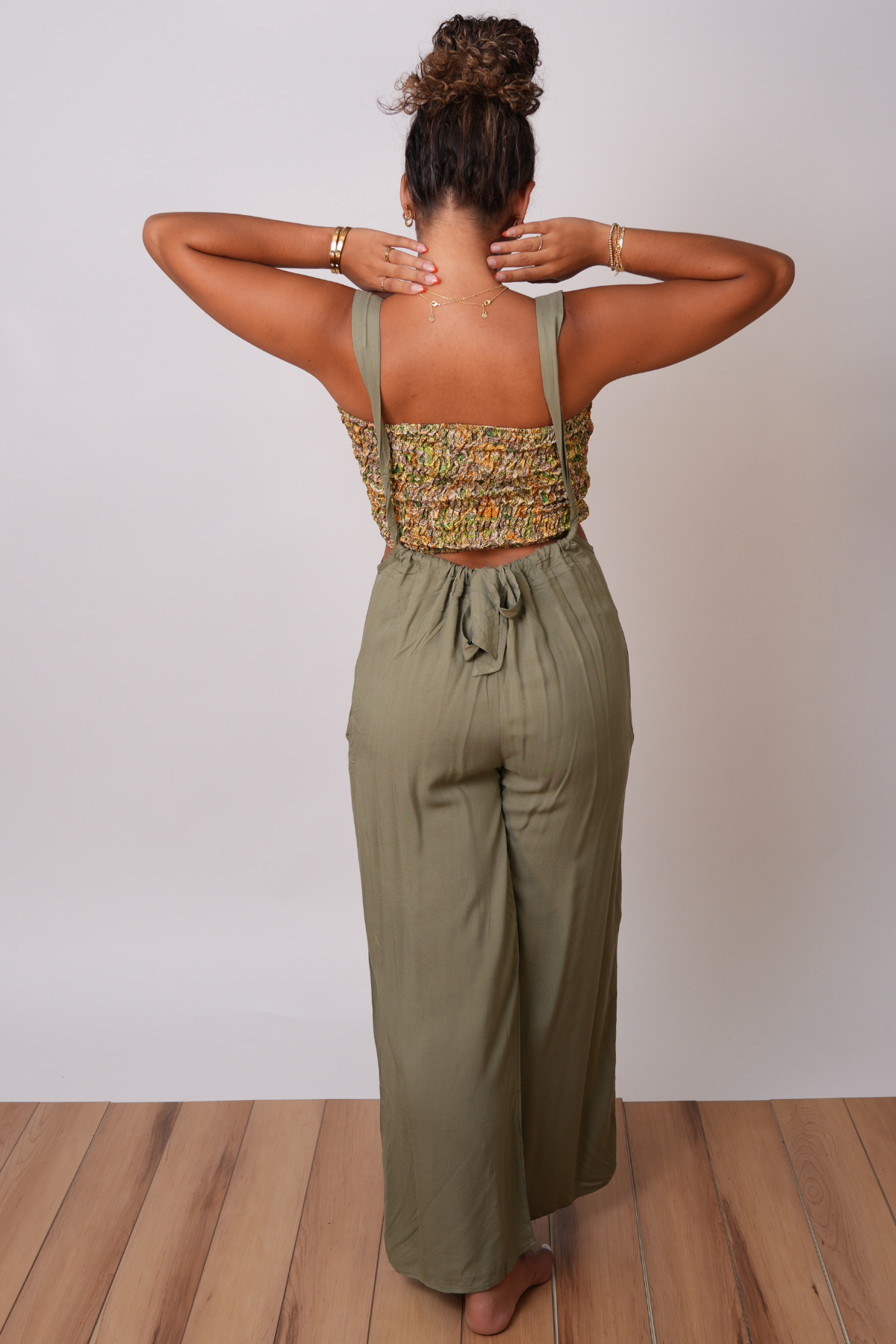 Olive Suspender Overalls