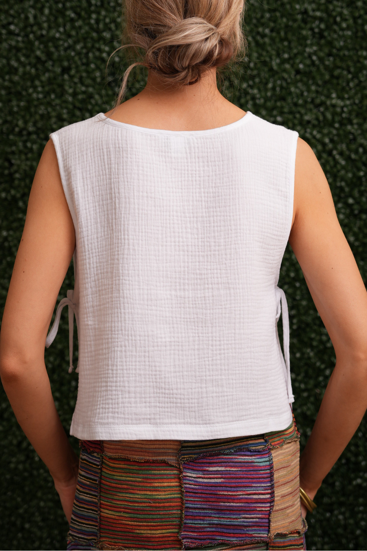 Gauze Side Tie Top