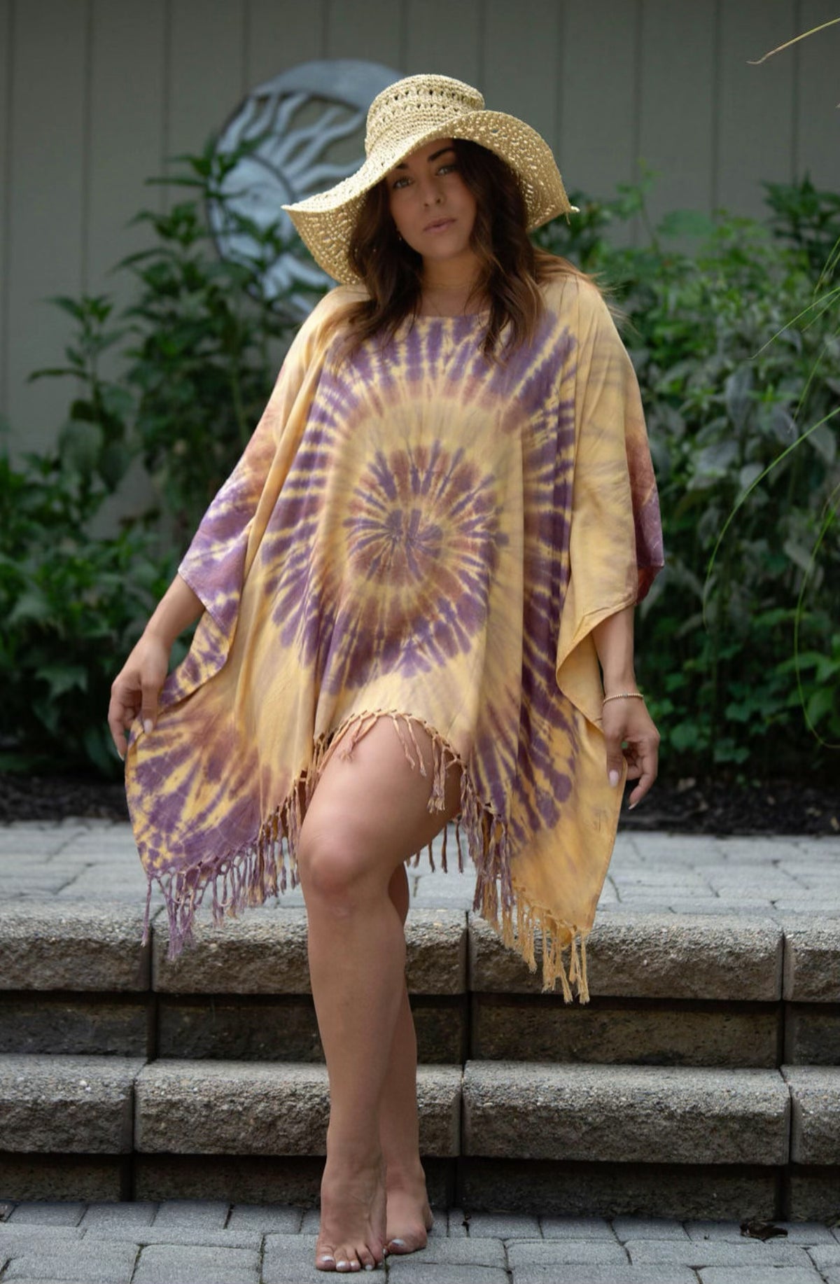 Starburst Fringe Poncho