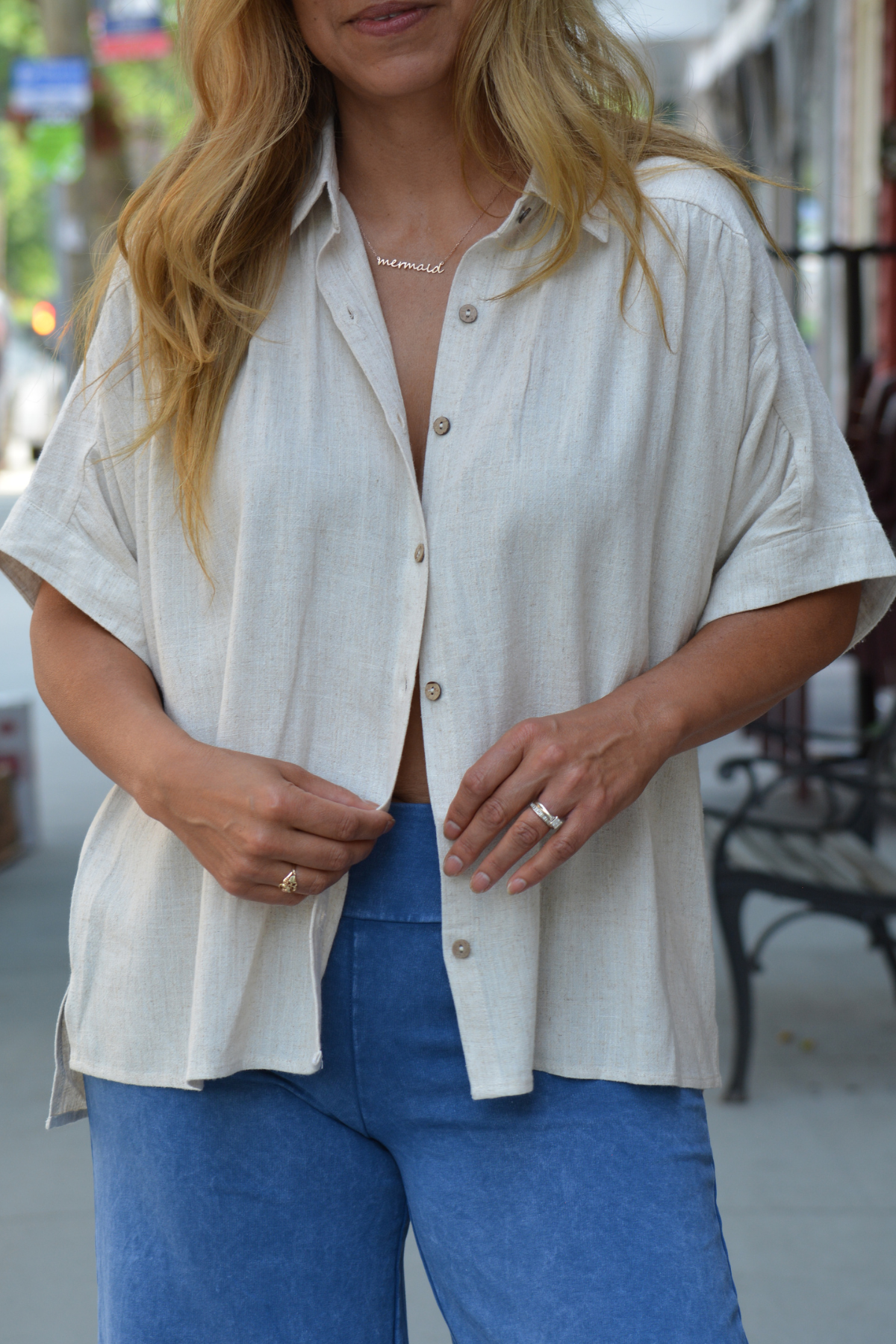 Linen Button Down