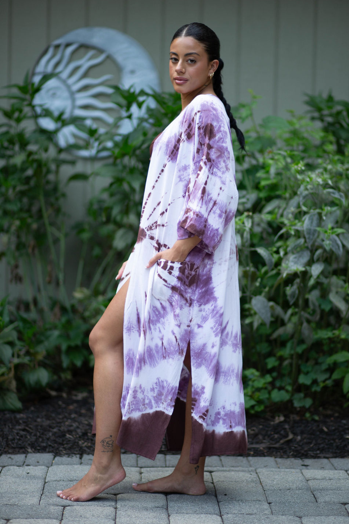 Amethyst Tie Dye Kimono