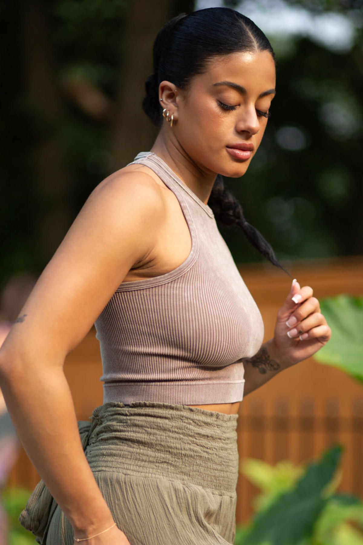 Mocha Ribbed Top