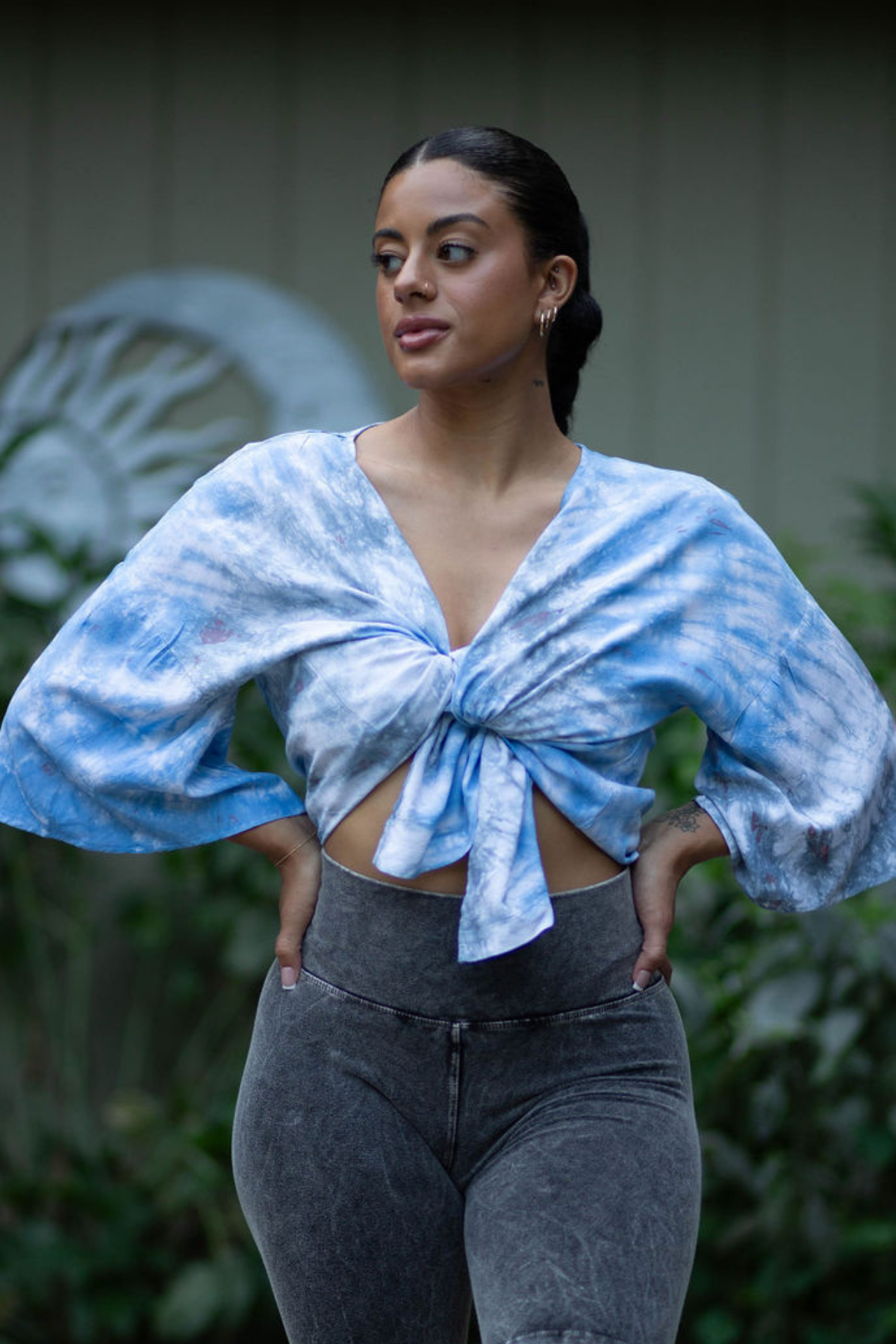 Sky Dye Loose Fit Button Down
