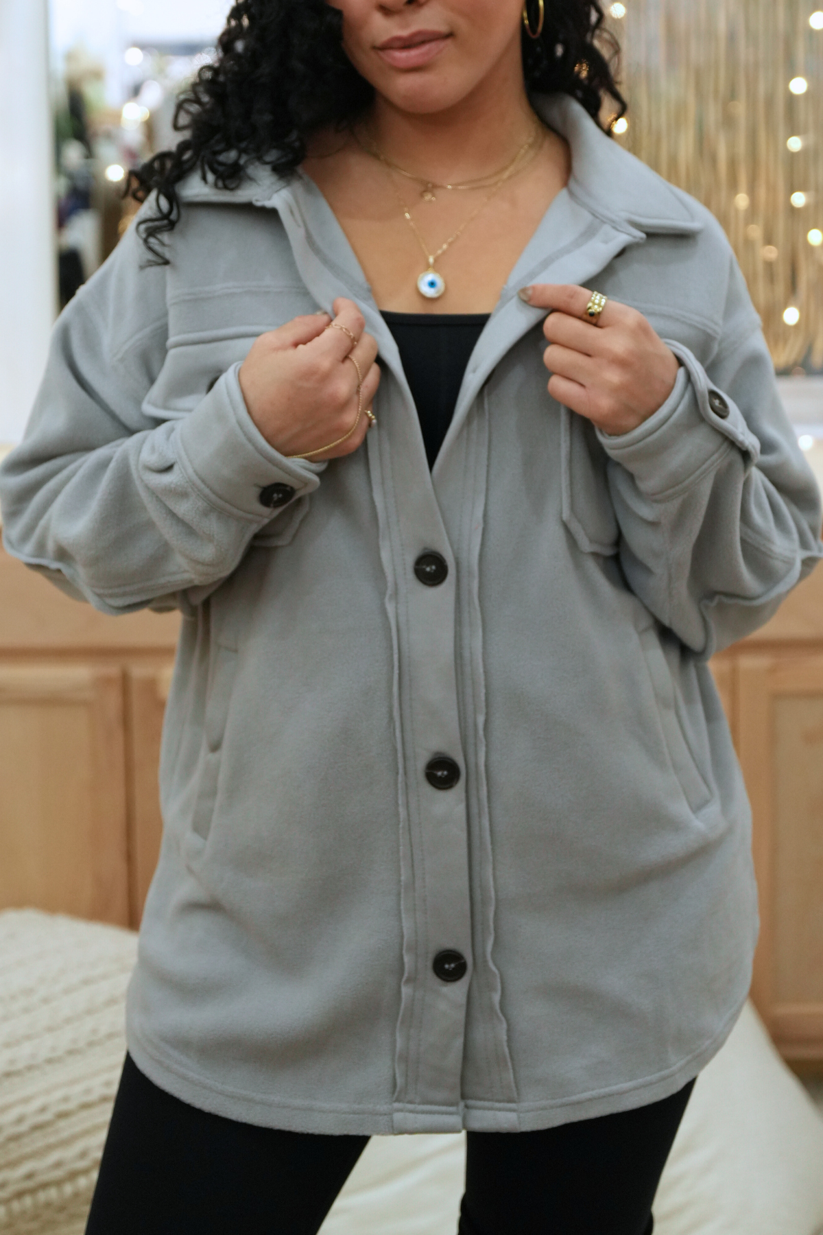 Fleece Button Down