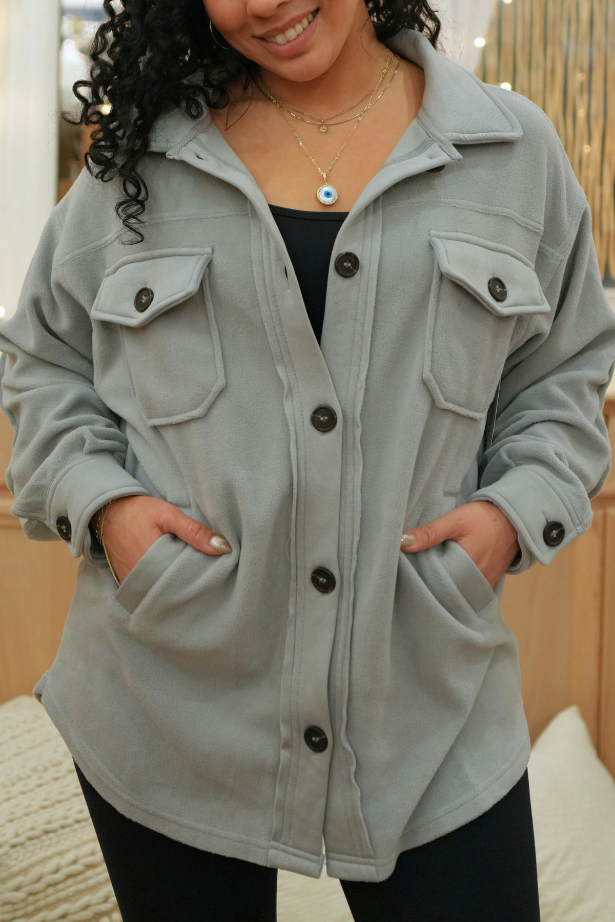 Fleece Button Down