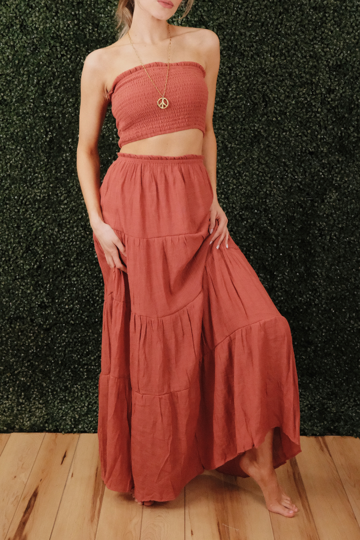 Tiered Maxi Skirt