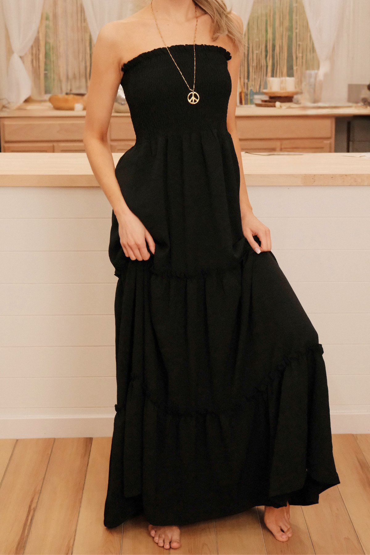 Smock Top Maxi Dress