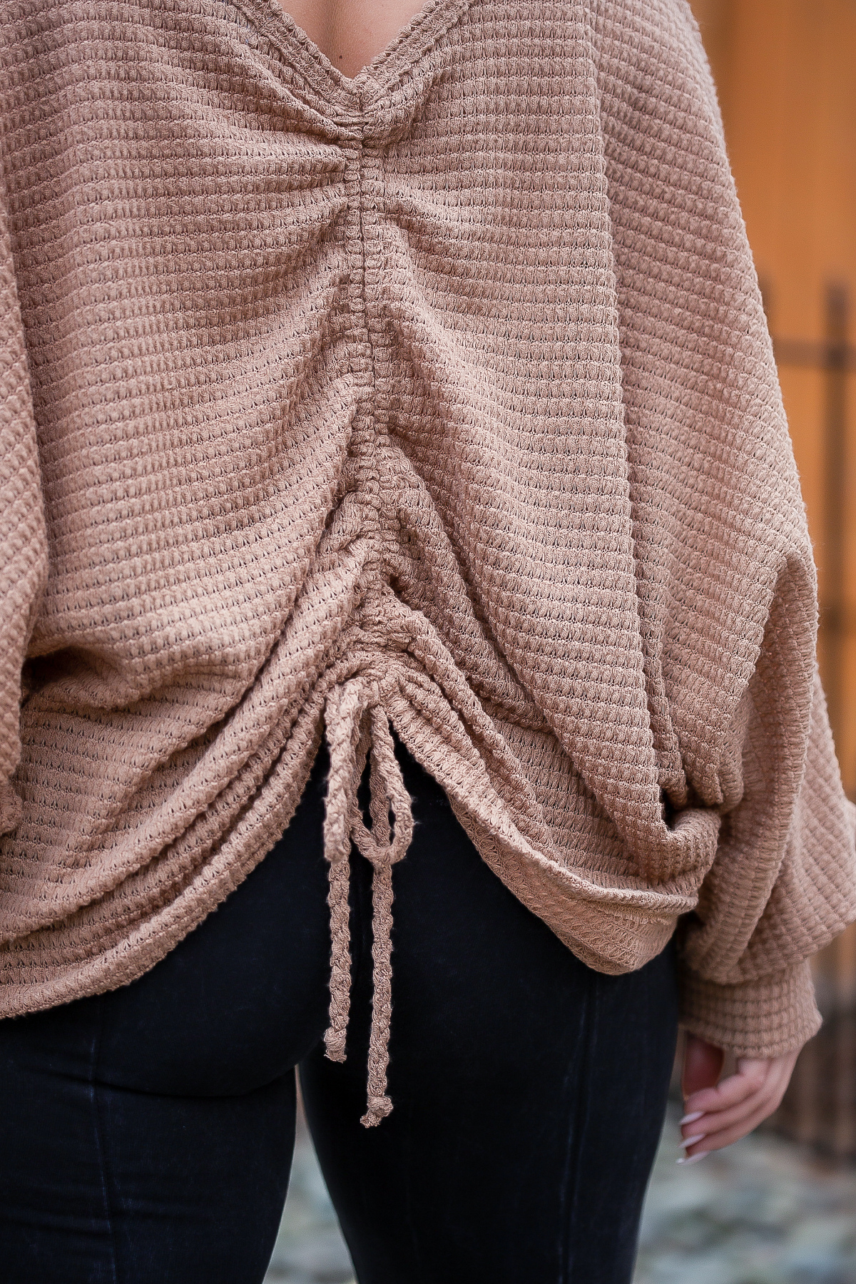 Cocoa Balloon Sleeve Top