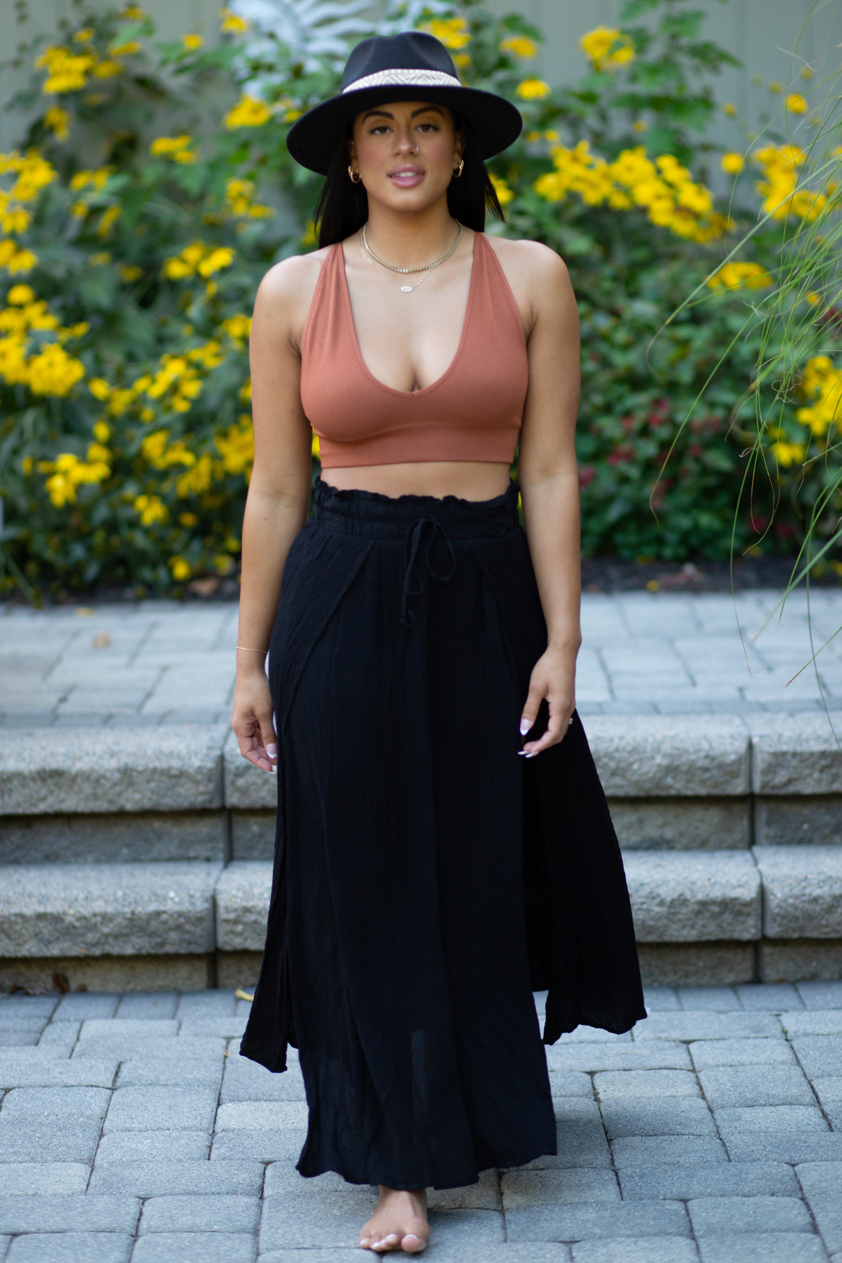 Tourmaline Double Slit Maxi Skirt