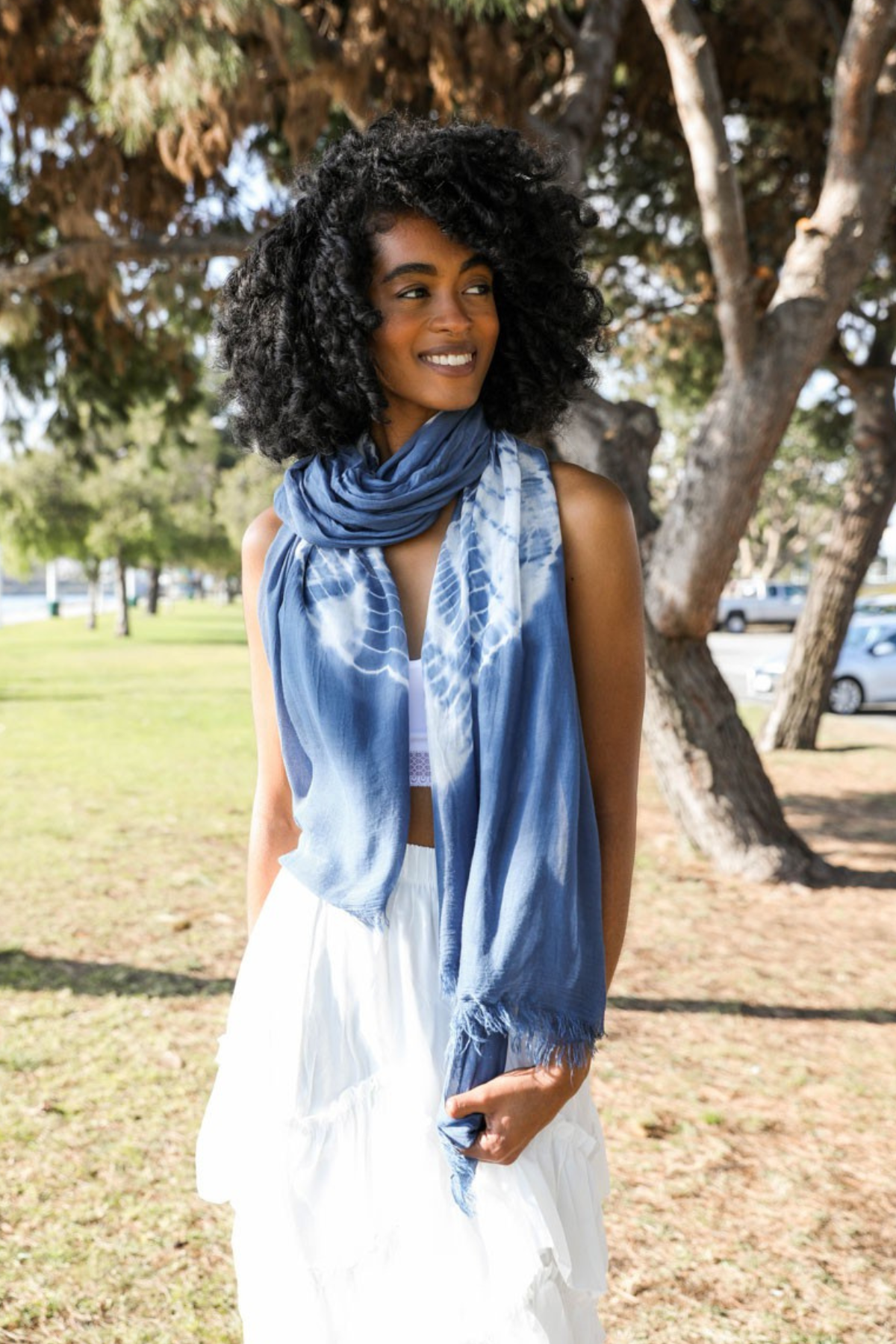 Slate Tie Dye Scarf