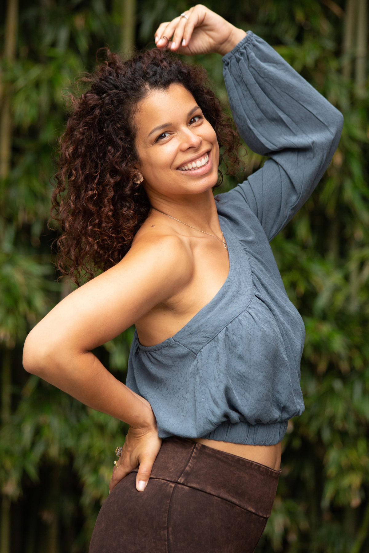 Sapphire One Sleeve Top