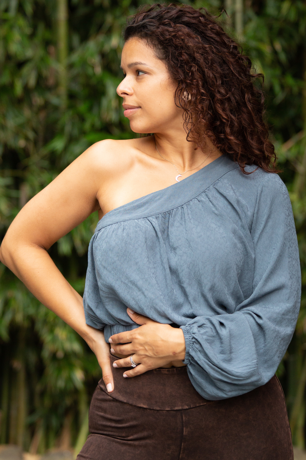 Sapphire One Sleeve Top