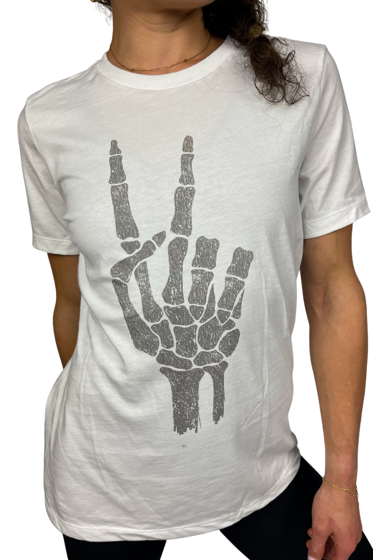 Peace Sign Skeleton Tee