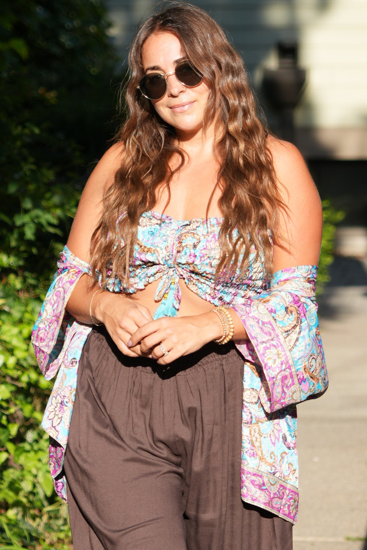 Recycled Sari Print Kimono