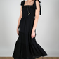 Tie Strap Smock Midi Dress