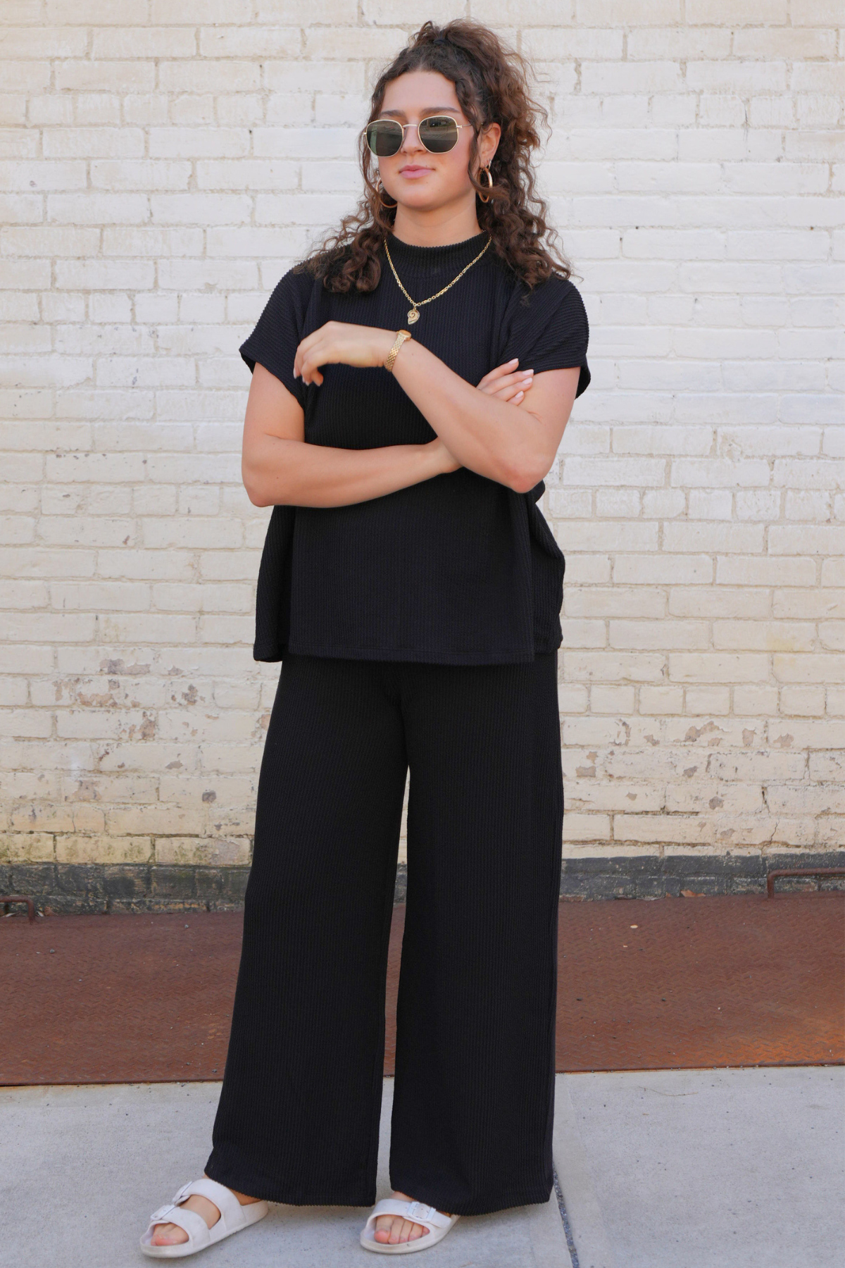 Ribbed Short Sleeve Set