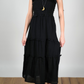 Tie Strap Smock Midi Dress