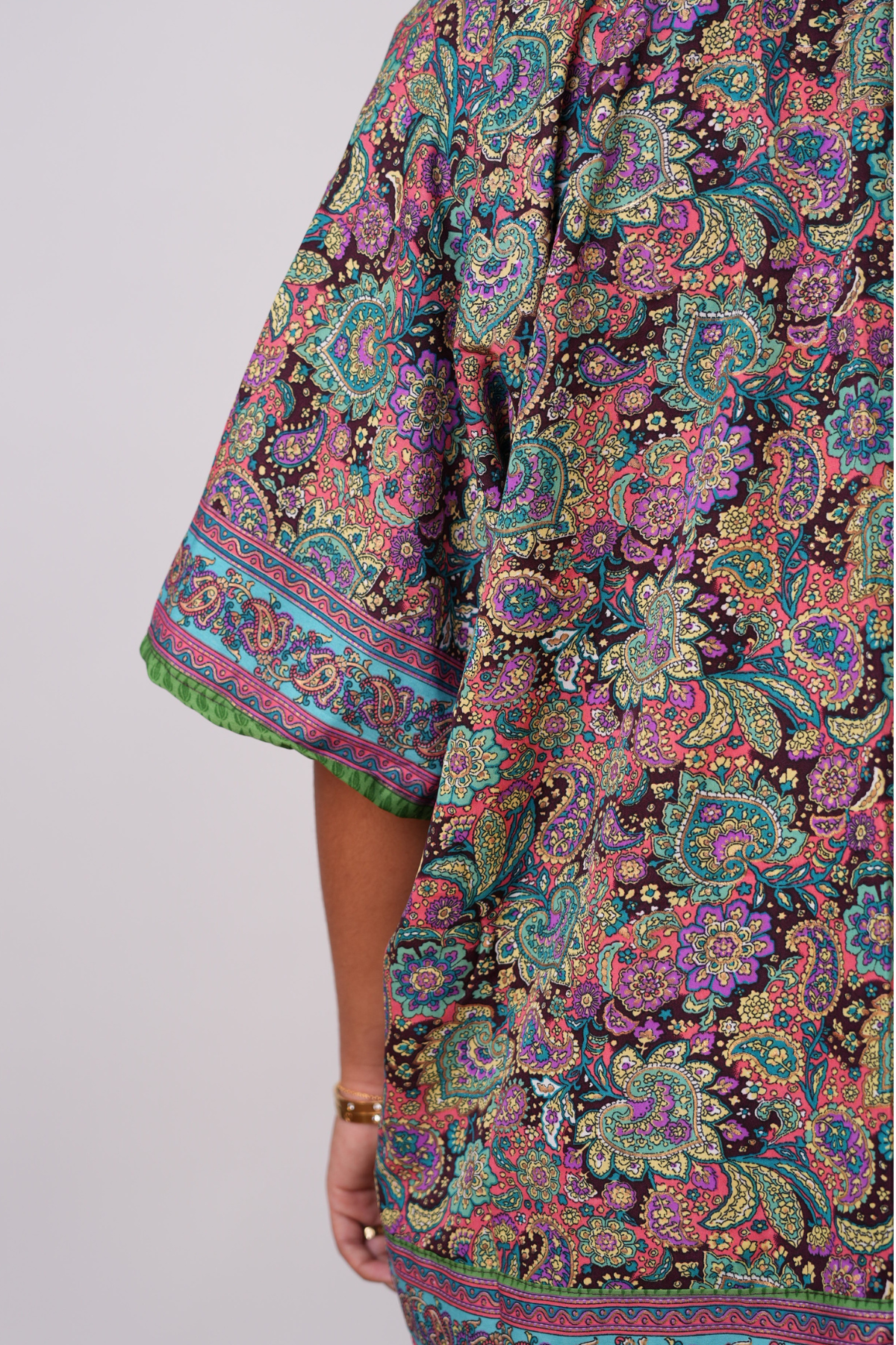 Recycled Sari Print Kimono