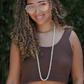 Brown Cotton Tank Top