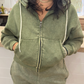 Acid Wash Zip Up
