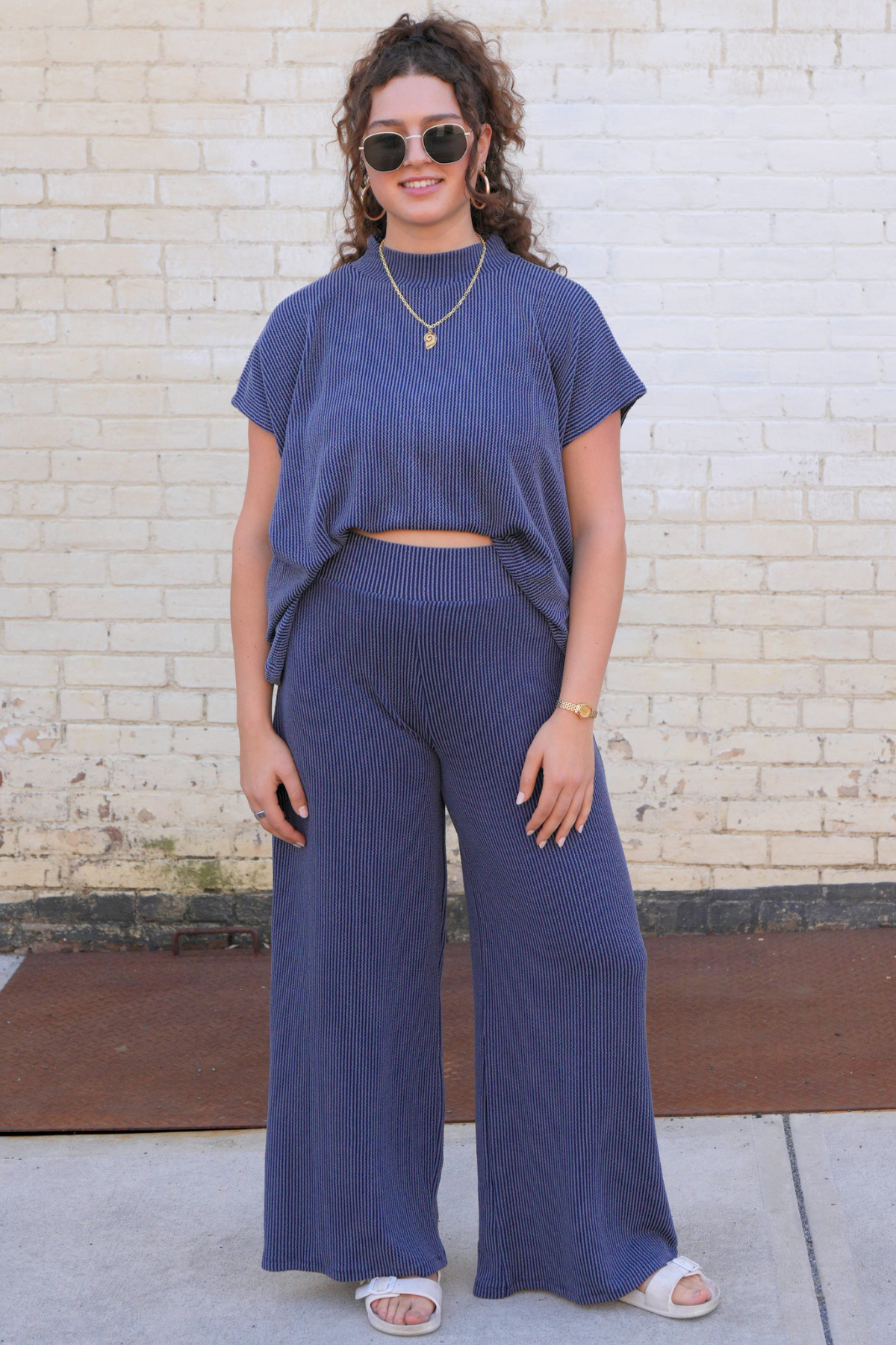 Ribbed Short Sleeve Set