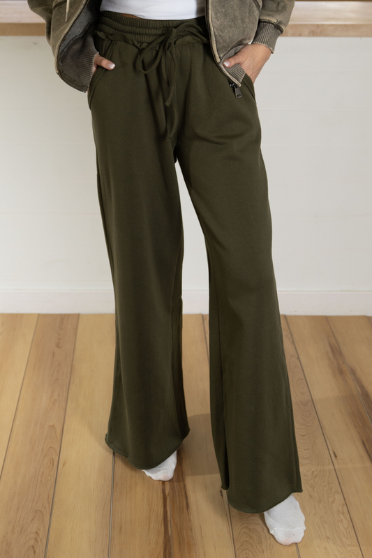 Fleece Exposed Hem Sweats