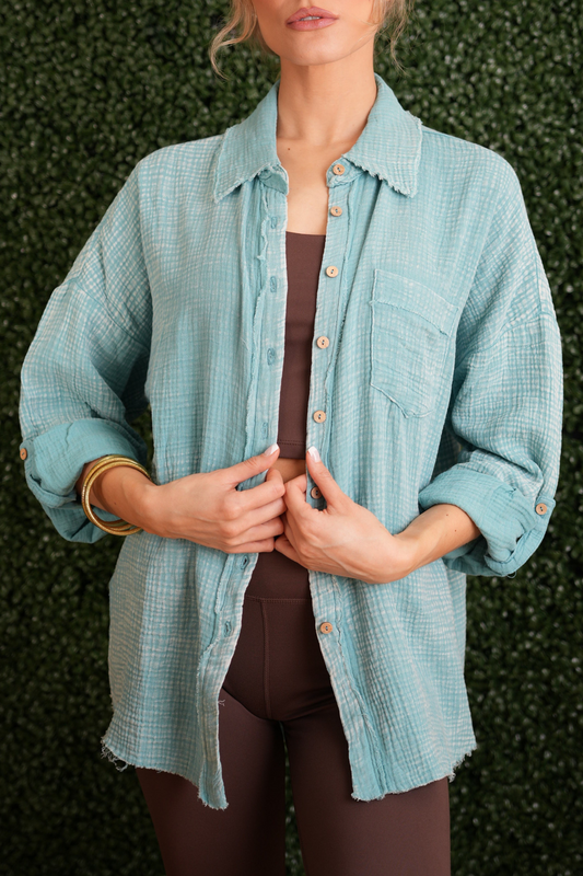 Washed Cotton Button Down