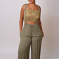 Olive Suspender Overalls