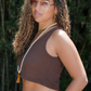 Brown Cotton Tank Top