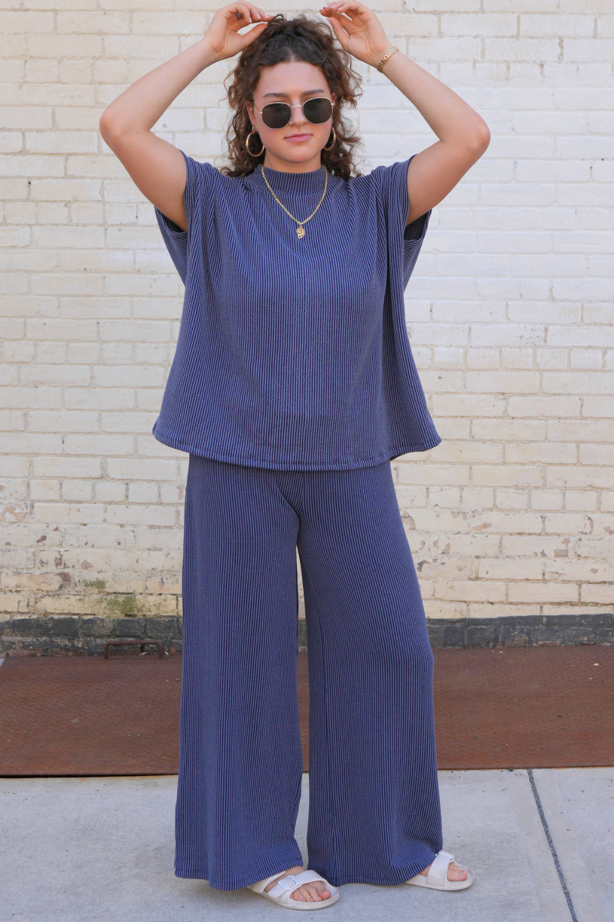 Ribbed Short Sleeve Set