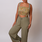 Olive Suspender Overalls