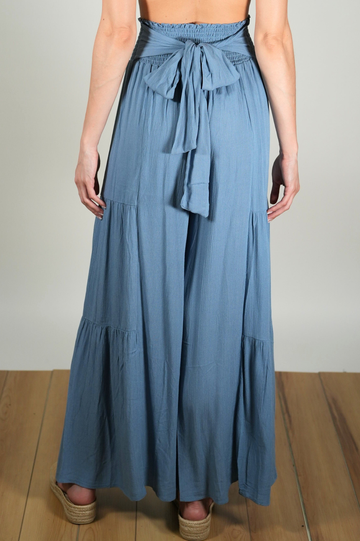 Tiered Wide Leg W. Tie
