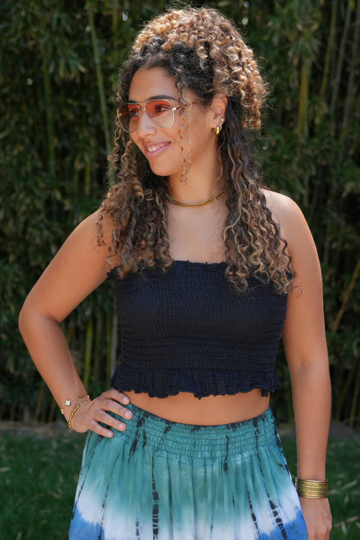 Black Smock Top