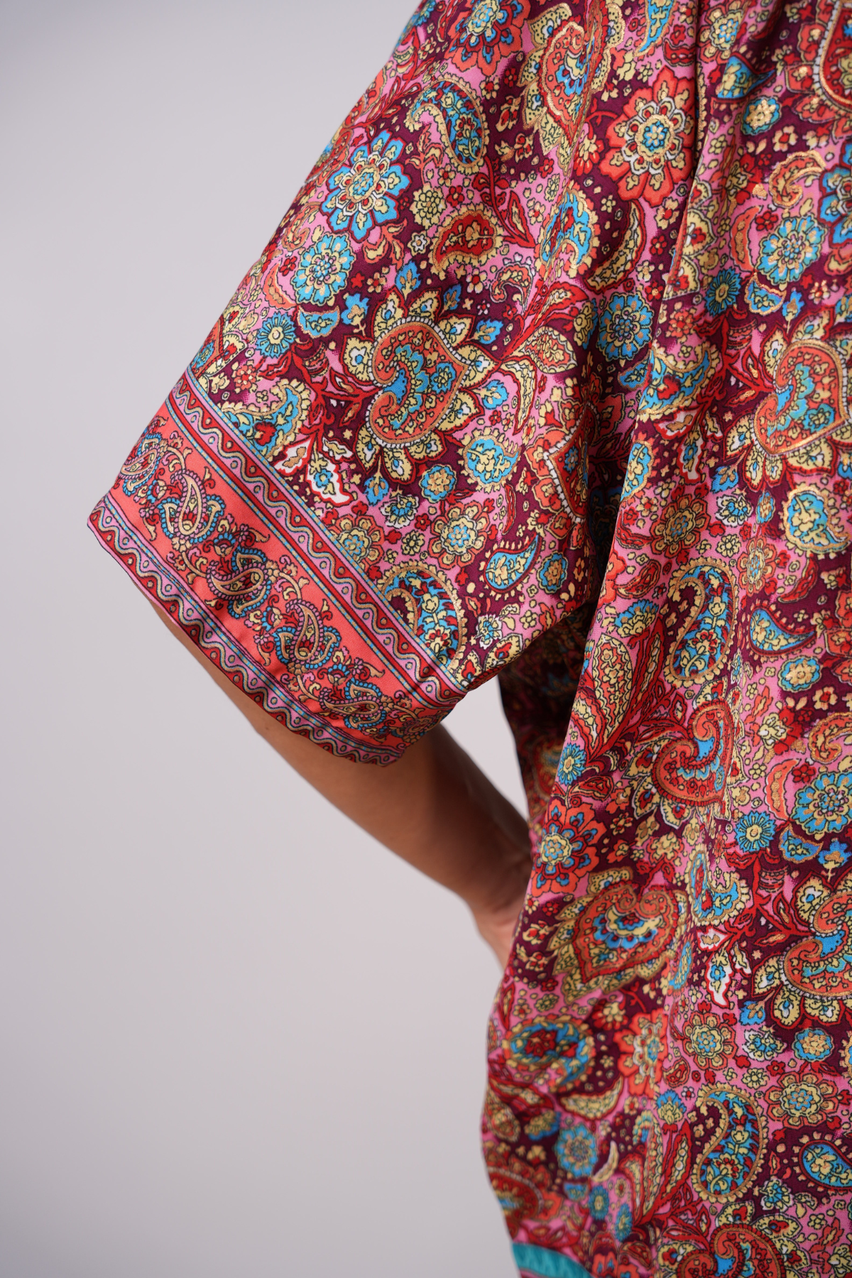 Recycled Sari Print Kimono