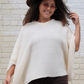 Ribbed Knit Sleeve Poncho