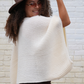 Ribbed Knit Sleeve Poncho