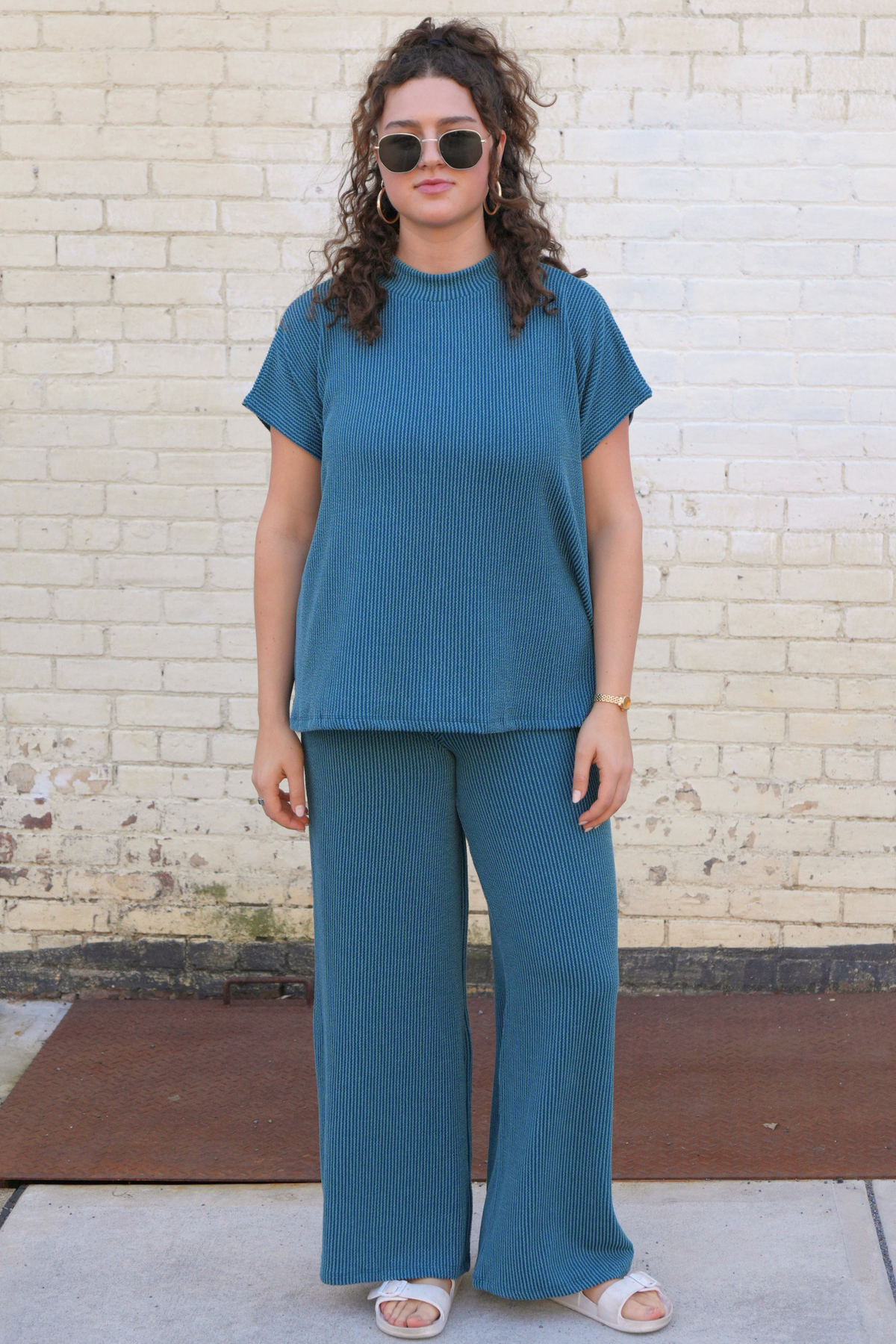 Ribbed Short Sleeve Set