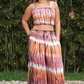 Rust and Rose Tie Dye Smock Top
