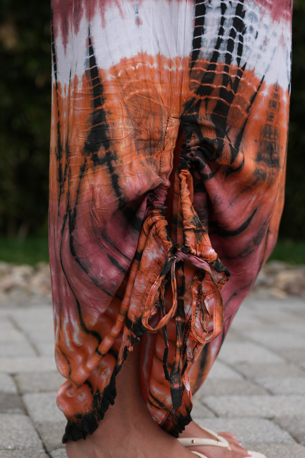 Rust and Rose Tie Dye Smock Waist Bottoms