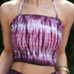 Purple and White Tie Dye Smock Top