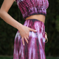 Purple and White Tie Dye Smock Top