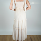 Tie Strap Smock Midi Dress