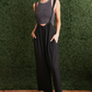 Black Suspender Overalls