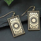 Divine Sun Gold Etched Earrings